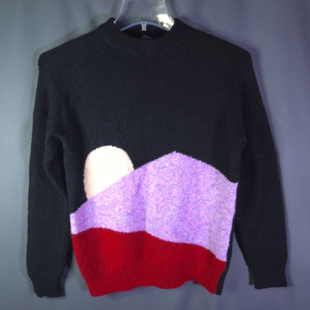 Veda UO Sunset‎ Mockneck Sweater Size Medium Wool Mohair Blend Artsy